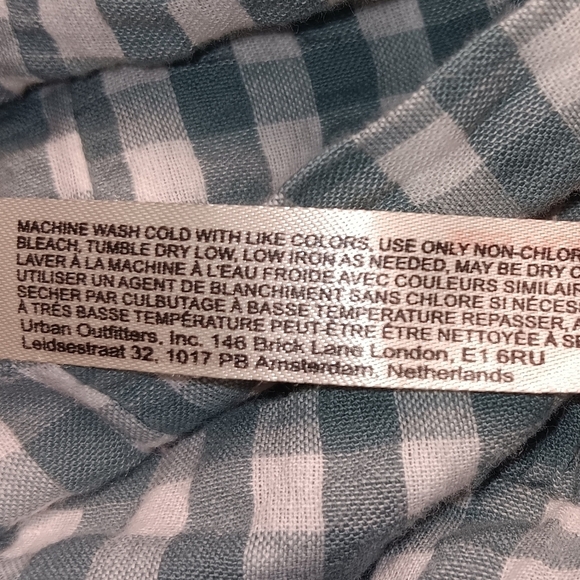 Free People S Teal Gingham Living For This Tunic mini Dress - Picture 6 of 7